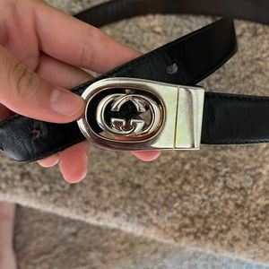 Vintage Black Gucci Belt